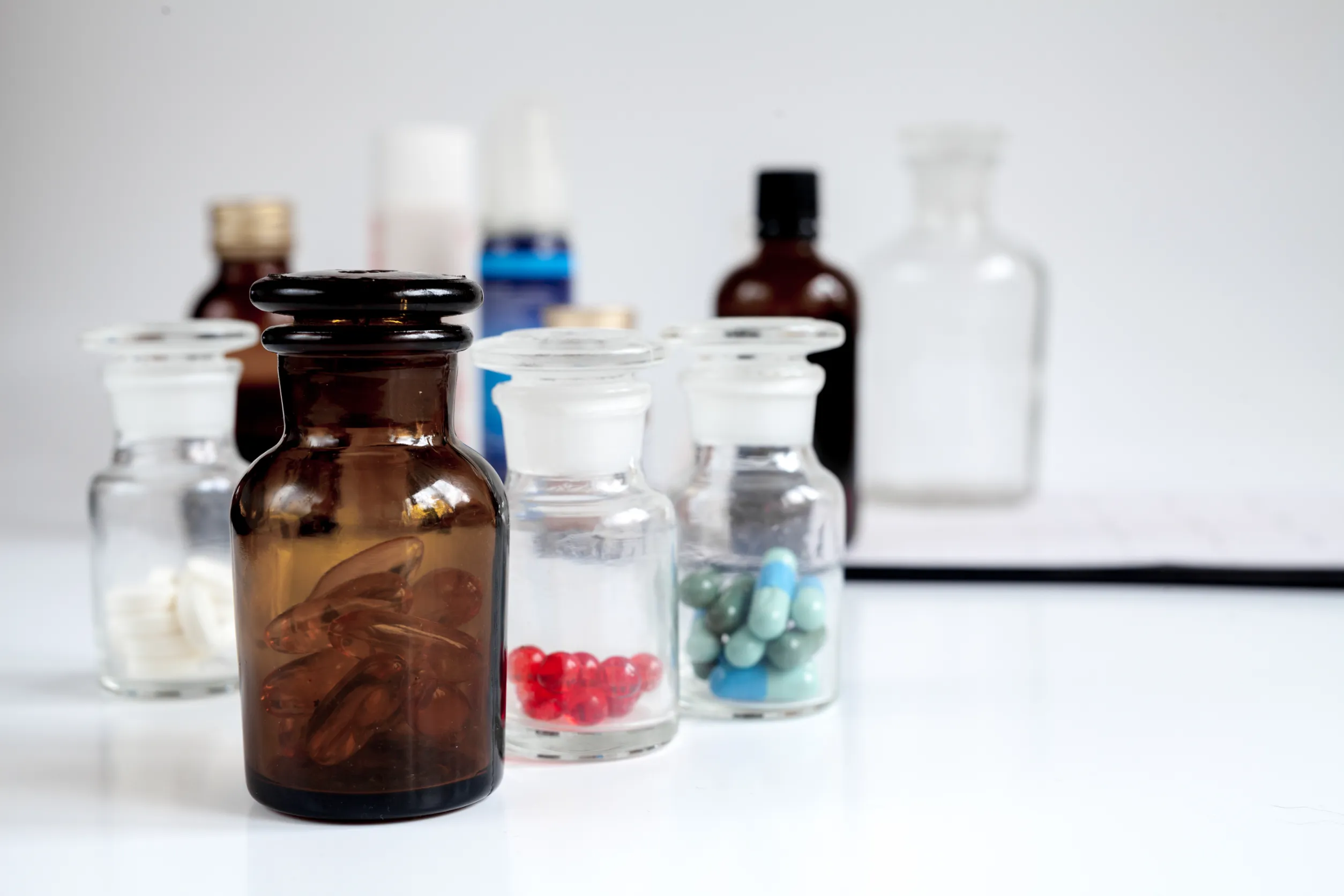Step Therapy - medications in various jars