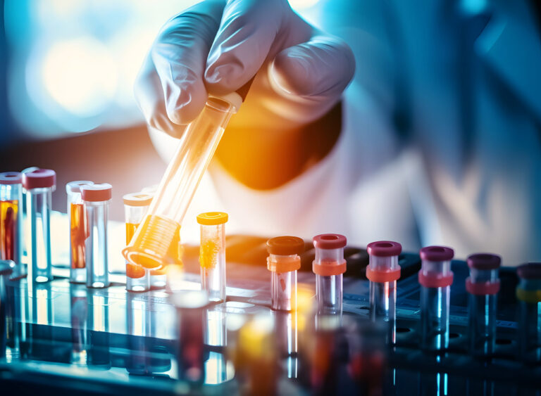 scientist working in laboratory on rare disease treatment development